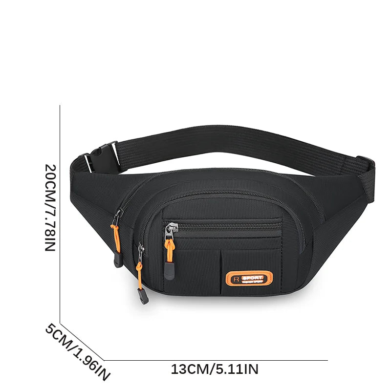 Multifunctional Mobile Waist Bag for Men and Women - Large Capacity, Splash-Resistant, and Durable for Construction and Business Use