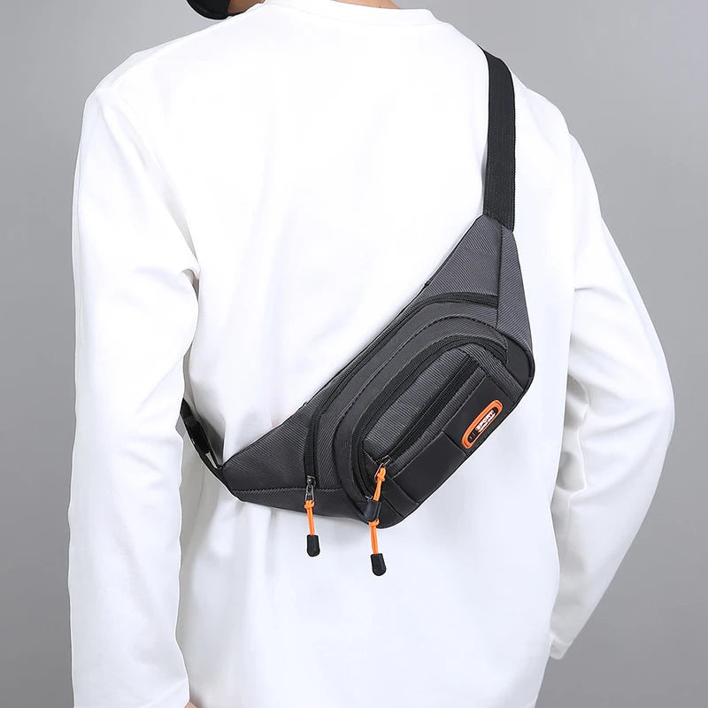 Multifunctional Mobile Waist Bag for Men and Women - Large Capacity, Splash-Resistant, and Durable for Construction and Business Use