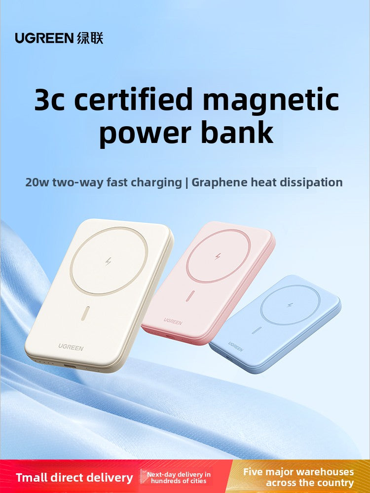Magnetic Wireless Power Bank with Fast Charging