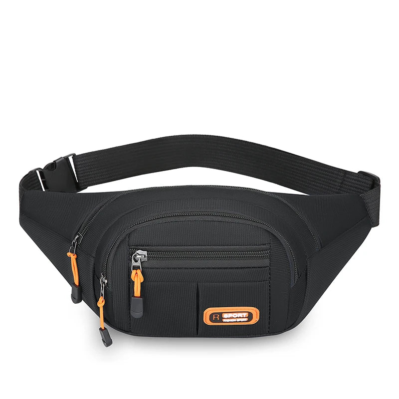 Multifunctional Mobile Waist Bag for Men and Women - Large Capacity, Splash-Resistant, and Durable for Construction and Business Use