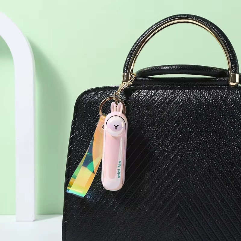 Cute Mini Fan Kipas Portable Hand Fold Bedside Office USB Charge Battery Table Desk Cooling