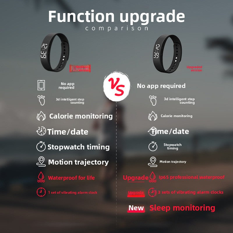 Sports Digital Watch with Vibration Alarm