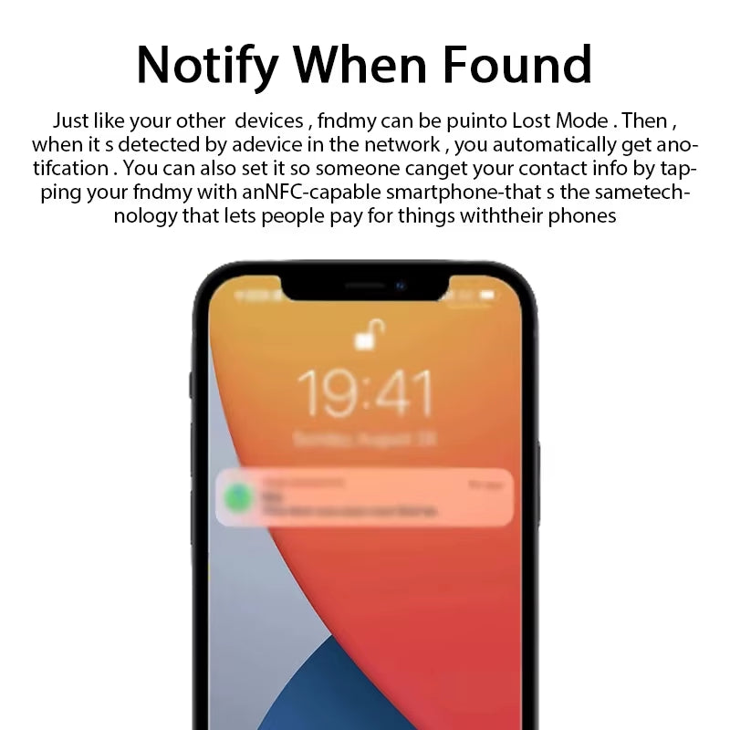 Bluetooth Mini Tracking Device for Apple Find My APP Smart Tag Kid Pet Car GPS Lost Tracker Anti-Lost Alarm Reminder Positioner