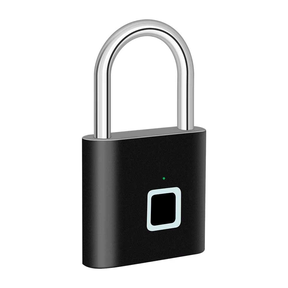 KERUI Keyless USB Charging Fingerprint Lock Smart Padlock Waterproof Door Lock 0.2Sec Unlock Portable Anti-Theft Padlock Zinc