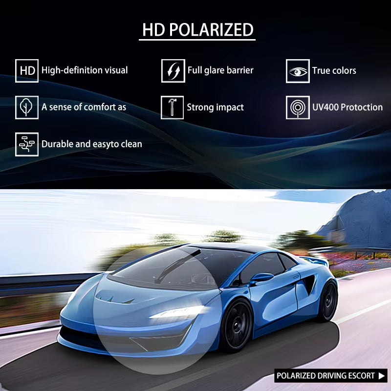 Fashion Square Vintage Polarized Sunglasses Men Women Retro Driving Fishing Sun Glasses UV400 Eyewear