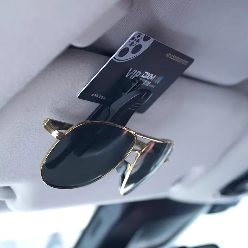 2PCS Universal Car Auto Sun Visor Glasses Box Sunglasses Clip Card Ticket Holder Fastener Pen Case Eyeglasses Clips Accessories