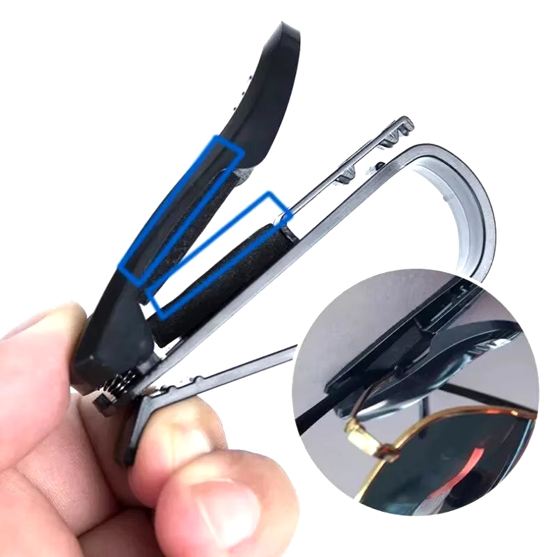 2PCS Universal Car Auto Sun Visor Glasses Box Sunglasses Clip Card Ticket Holder Fastener Pen Case Eyeglasses Clips Accessories
