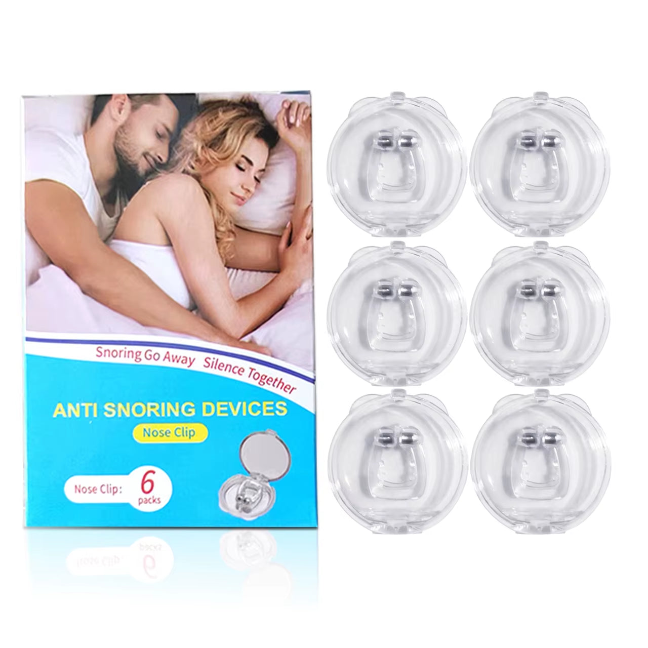 Hot anti Snoring Device Nose Clip Vent Blocker Silicone Snore Stop Ring Silent Snore Sleep Artifact Treatment Aid Night Sleeping