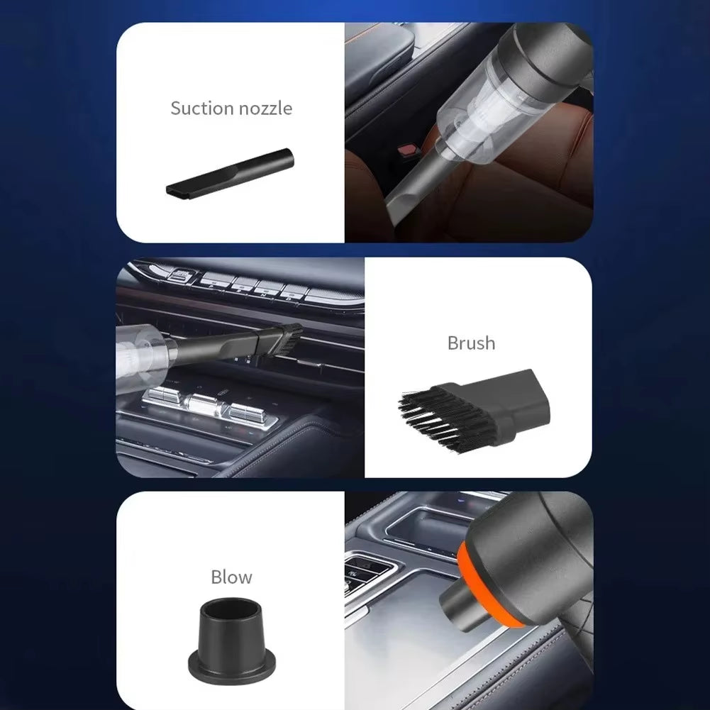 Wireless Car Vacuum Cleaner 120W Cordless Dust Handheld Auto Portabale Vacuum High-Power Vacuum Cleaner for Home Office Car